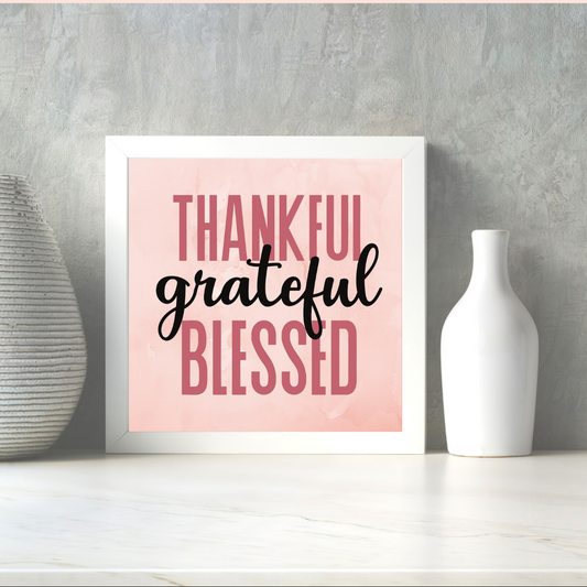 Thankful greatful blessed-photoframe