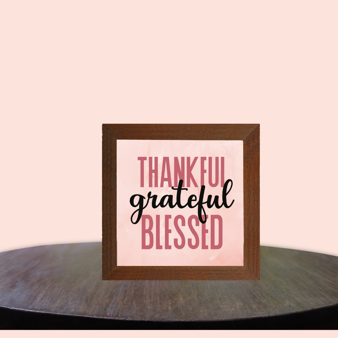 Thankful greatful blessed-photoframe