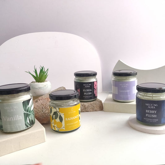 SET OF 5 JAR CANDLES