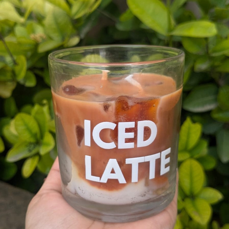 Iced latte candle