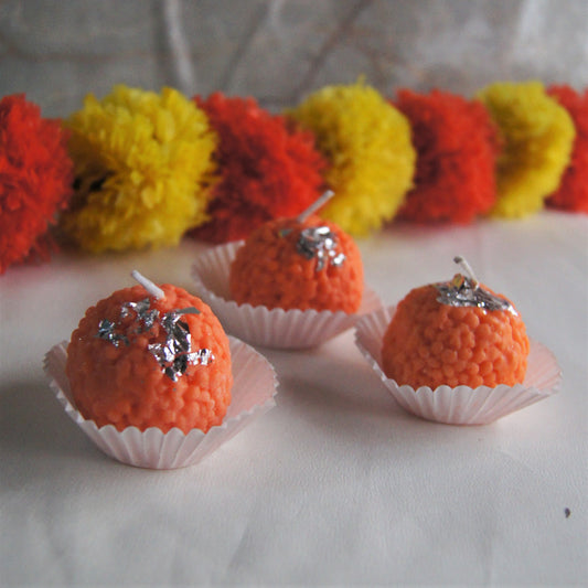 Motichoor ladoo candle