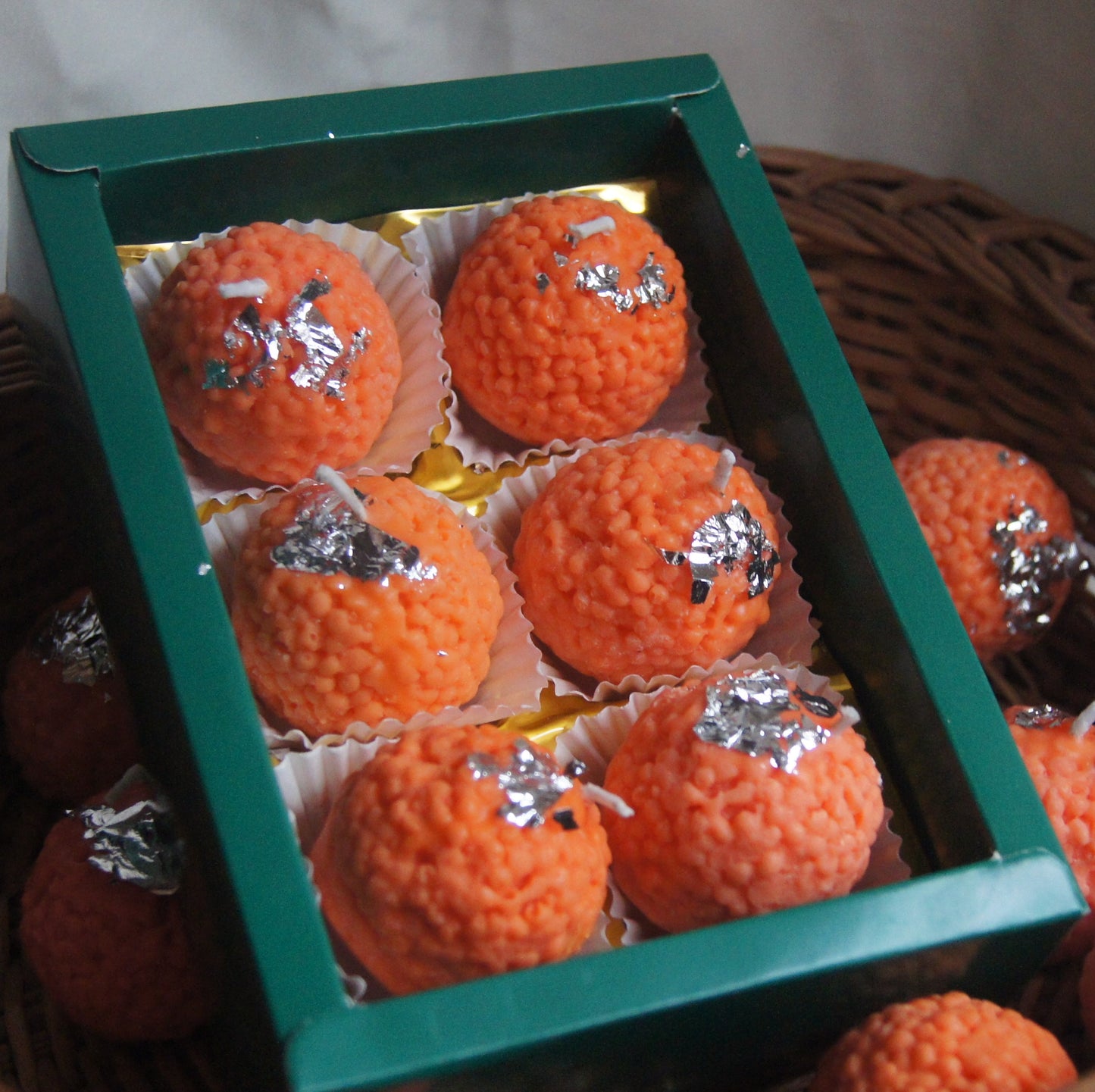 Motichoor ladoo candle