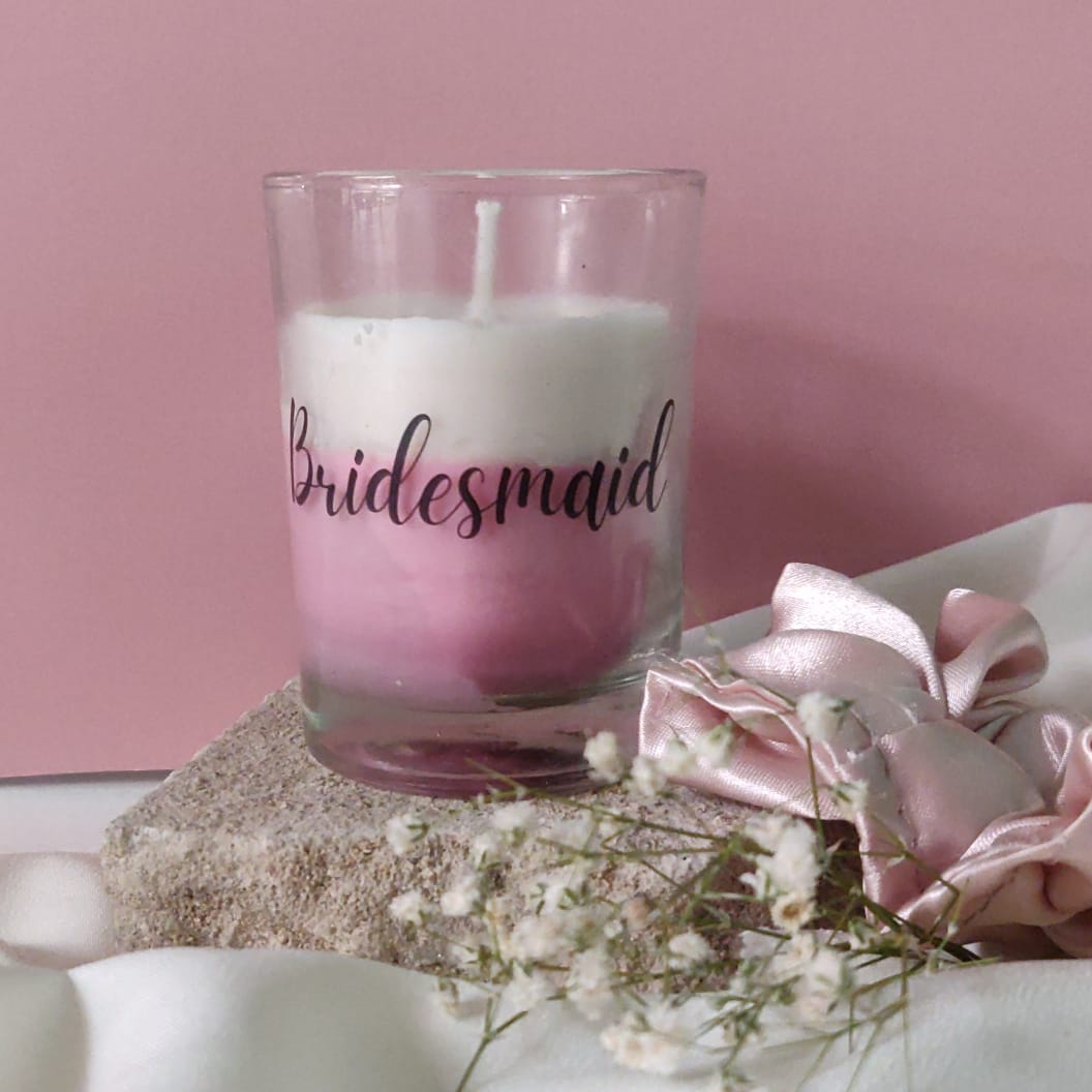 Bridesmaid candle: scented candle